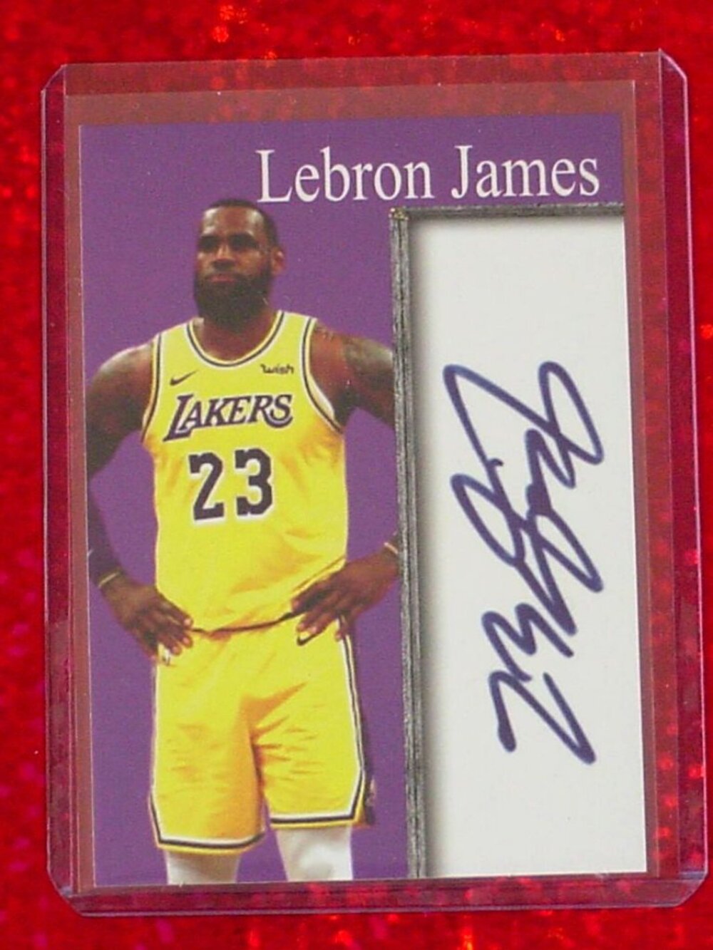 Lebron James Purple Facsimile Autograph Card